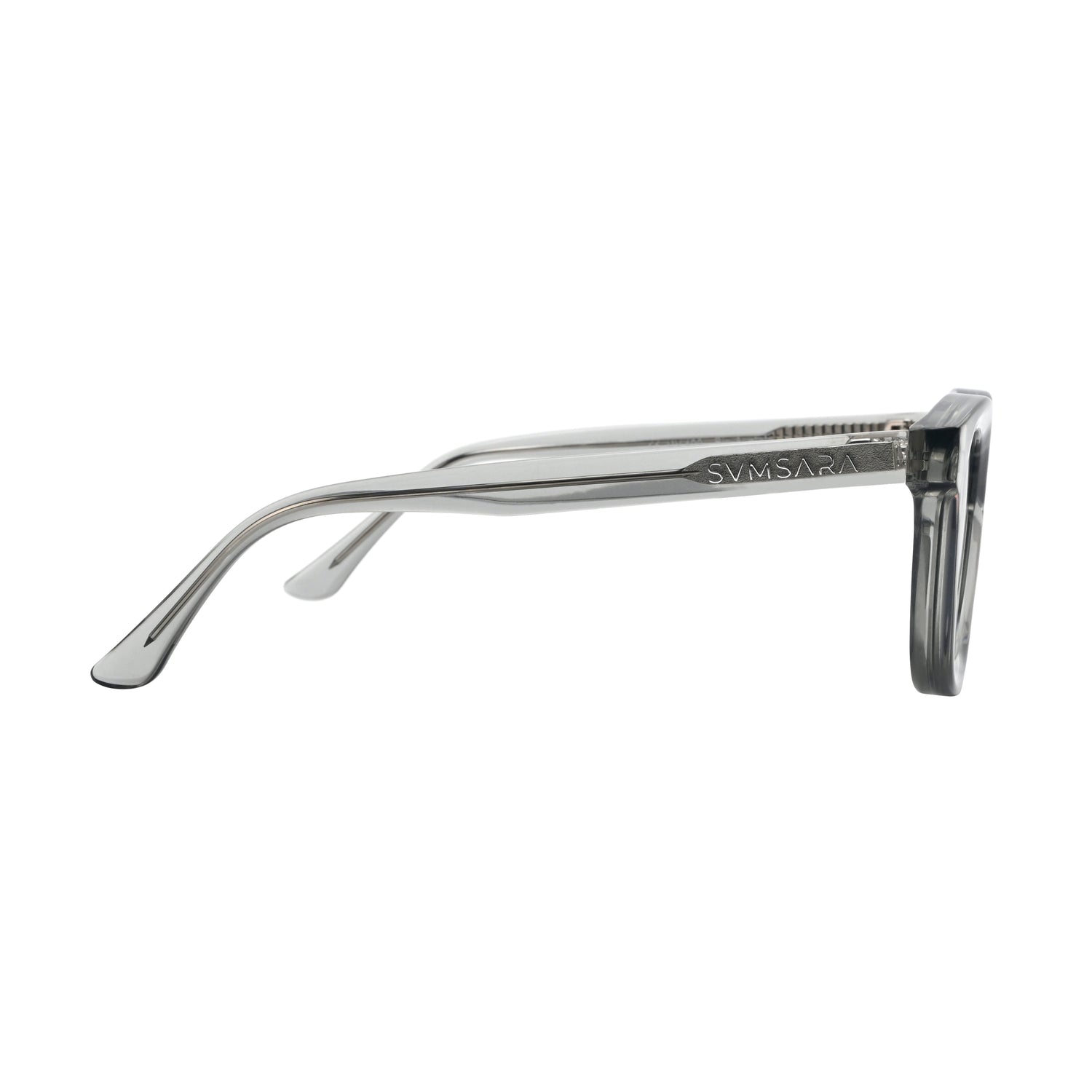 SVMSARA Argento gafas de sol carey polarizadas UV400 vista lateral