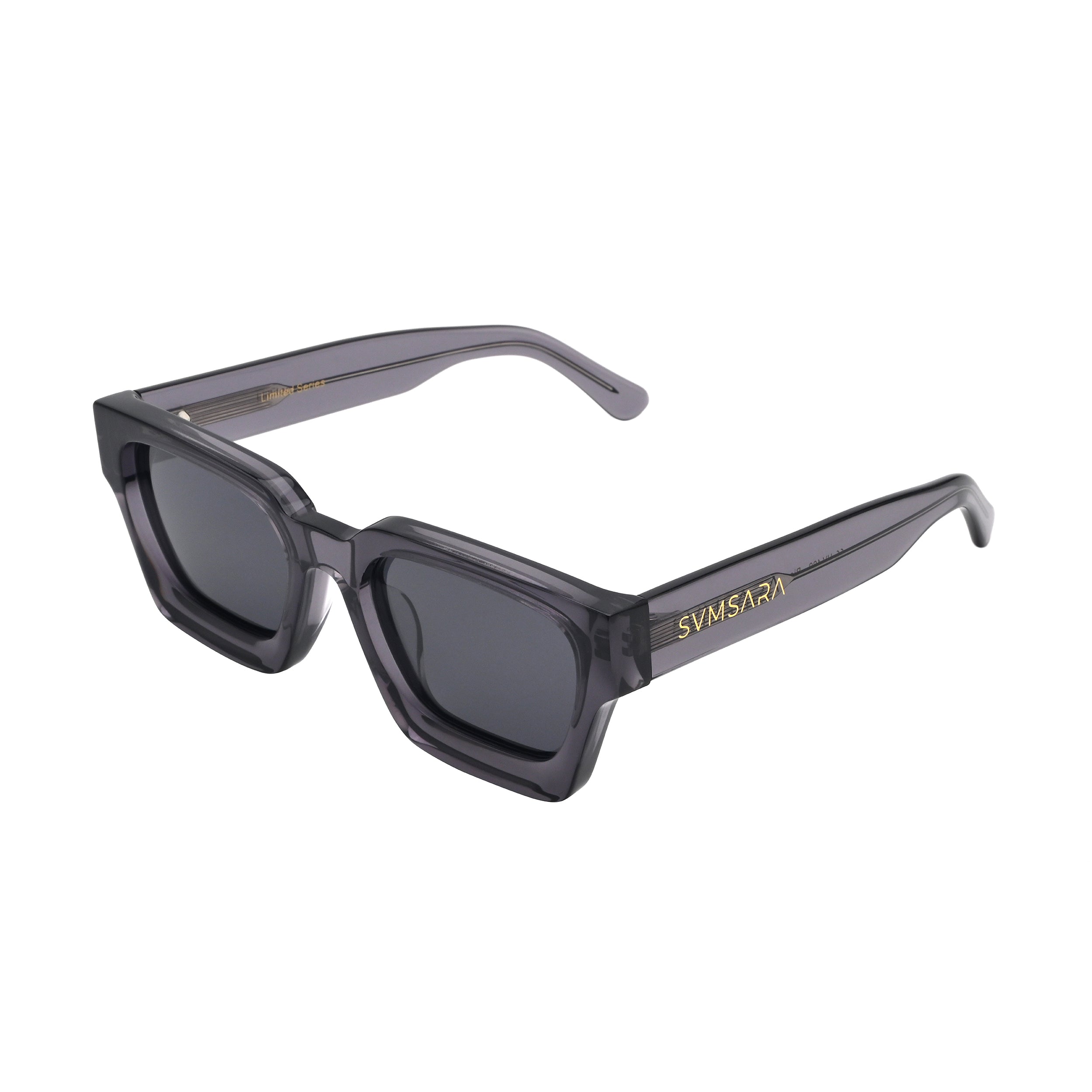 SVMSARA Selvaggio gafas de sol bioacetato detalle montura geométrica