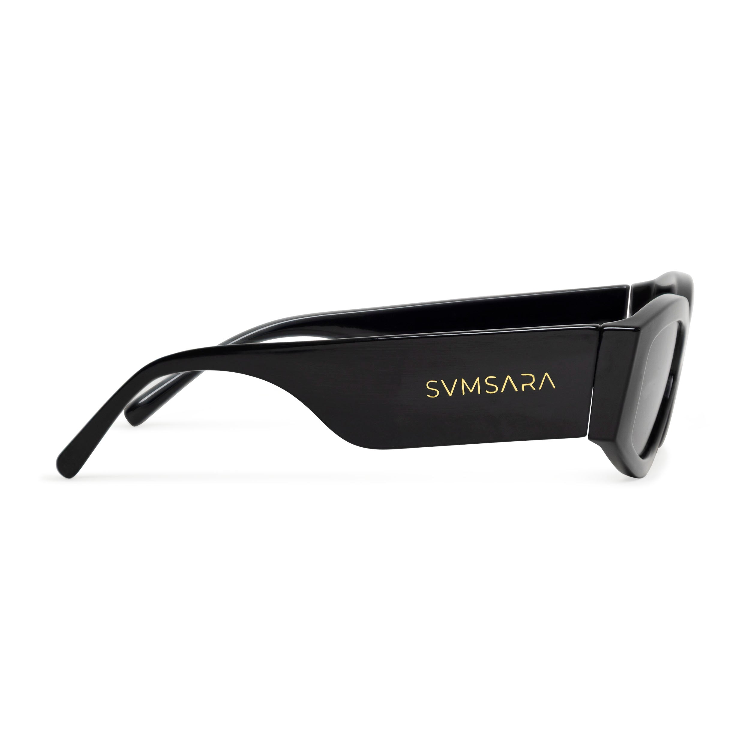 SVMSARA Vicolo Nero gafas de sol negras polarizadas UV400 vista lateral