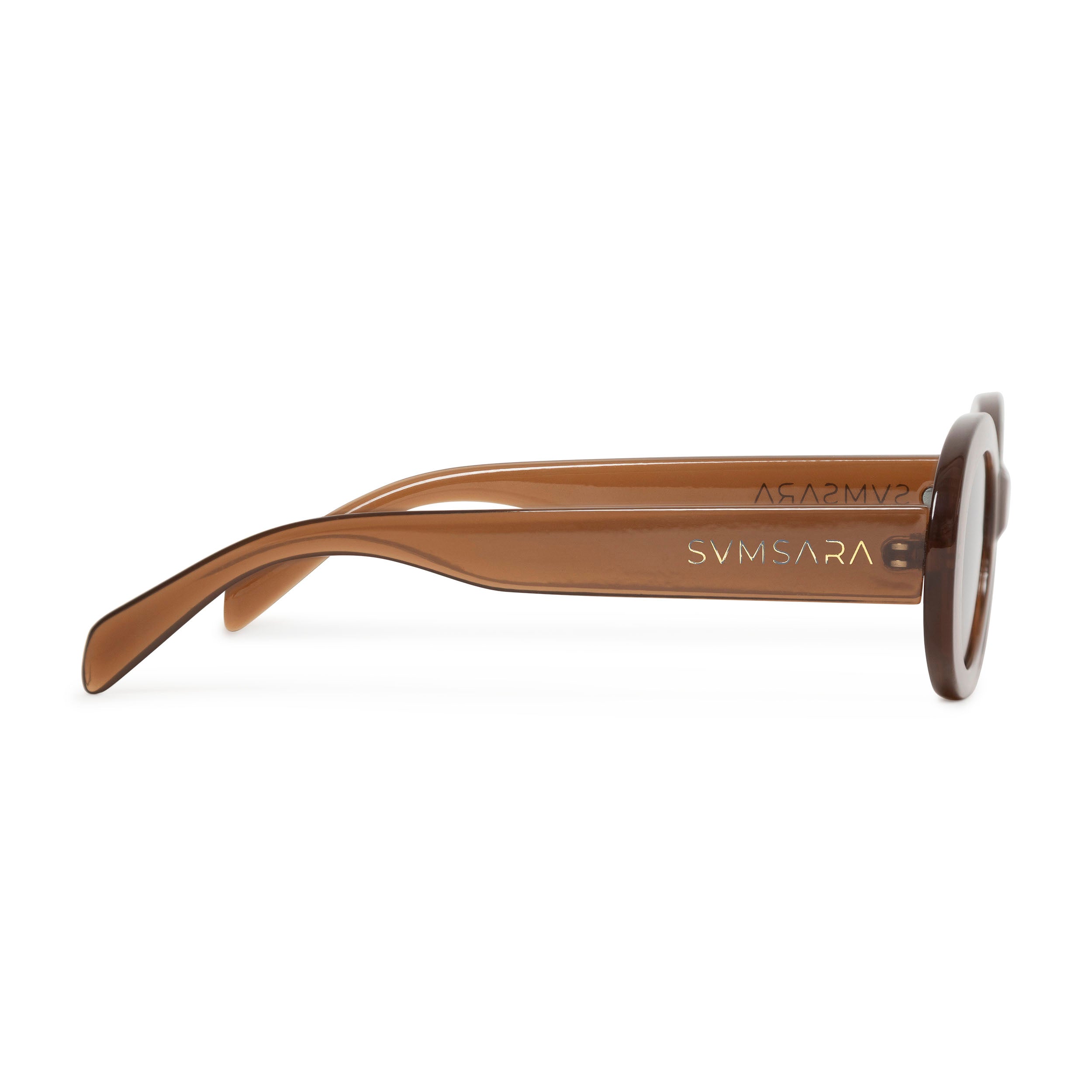 SVMSARA Terracina gafas de sol caramel brown polarizadas UV400 vista lateral